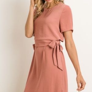 Front Tie Midi Dress